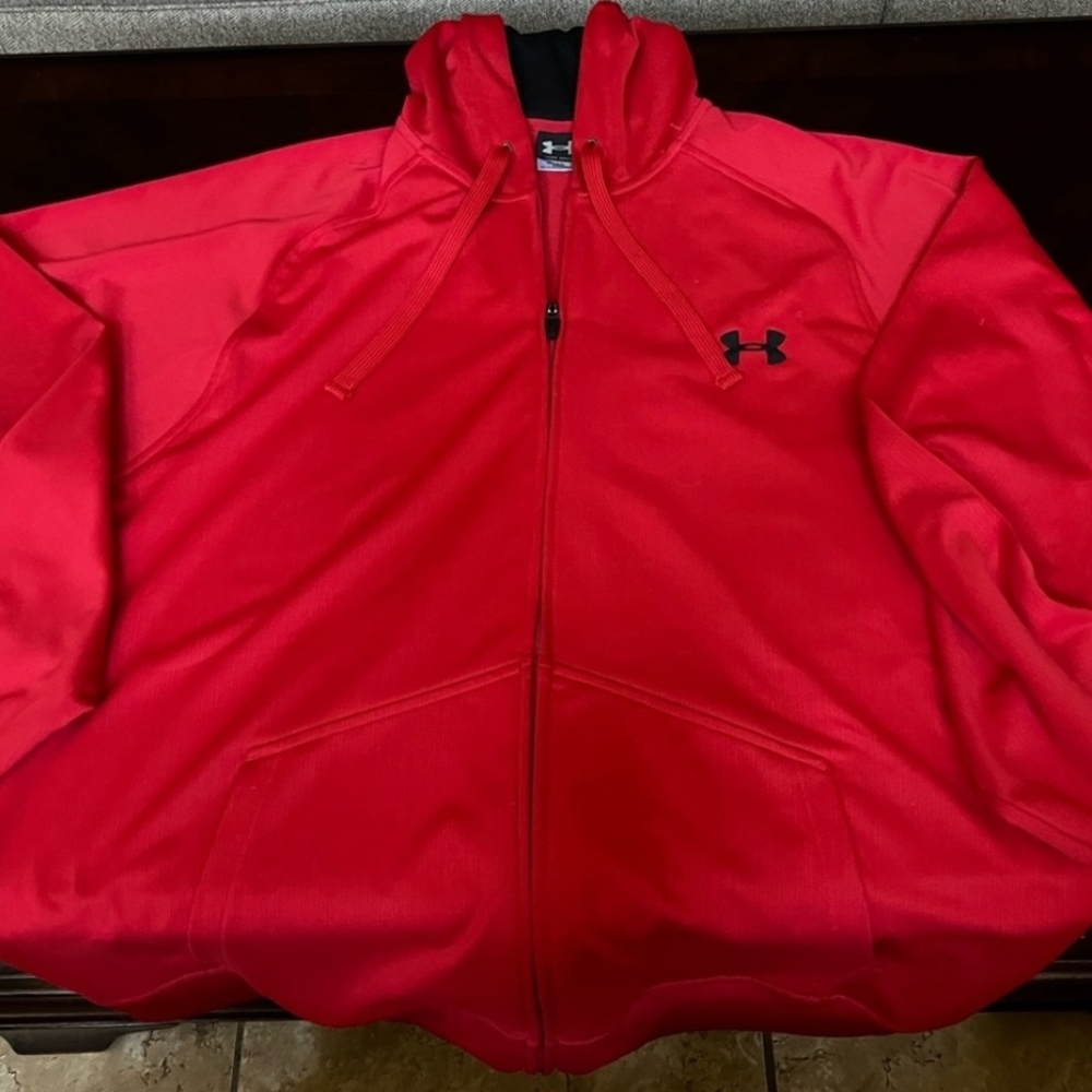 Under Armour Red Sweatshirt Athletic Hoodie